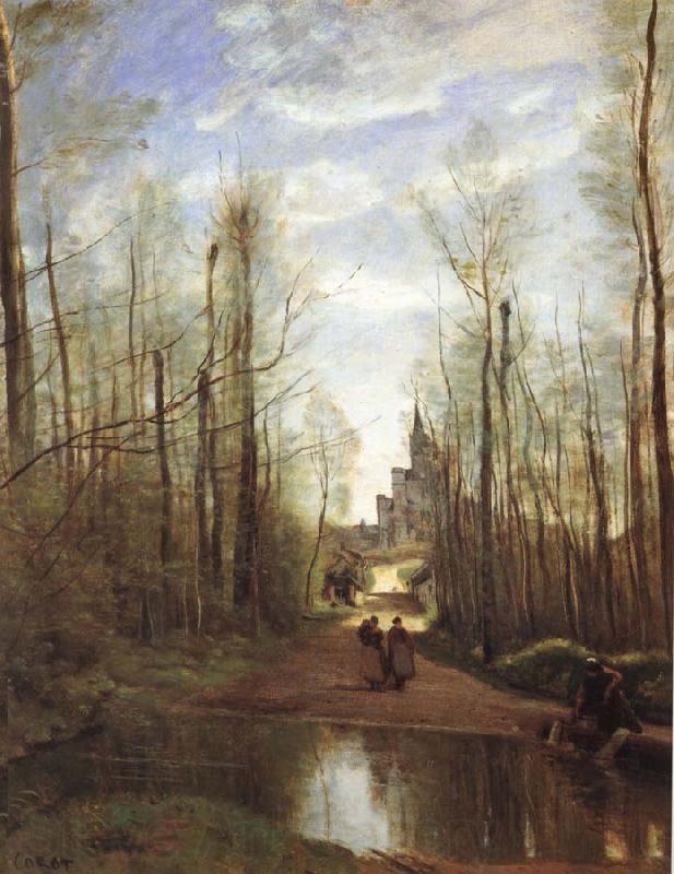 Corot Camille The church of Marissel Norge oil painting art